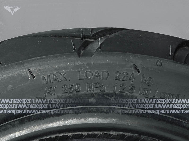 Шина скутер 12" 120/70-12 Л-372, 56M, 4PR, TL - бескамерная шина "ПЕТРОШИНА" (дорожная) Mazepper