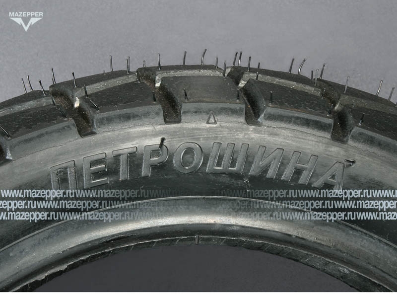 Шина скутер 12" 120/70-12 Л-373, 56J, 4PR, TL - бескамерная шина "ПЕТРОШИНА" (эндуро) Mazepper