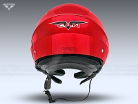 Шлем мотоциклетный "CAN" V518 (красный) р-р 55-56 (S) (открытый, укороченный со стеклом) Mazepper