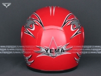 Шлем мотоциклетный "Yema" YM-806A (красно-серый) р-р 57-58 (M) интеграл Mazepper