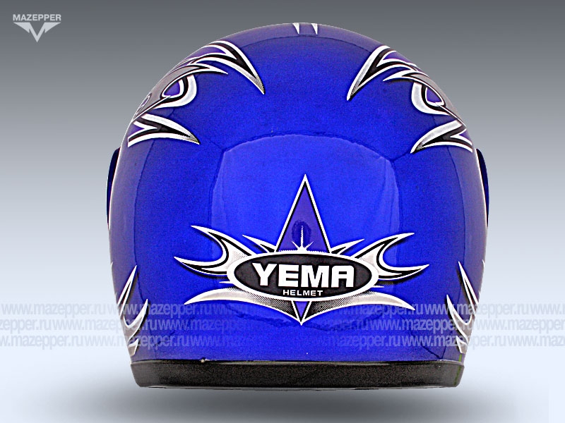 Шлем мотоциклетный "Yema" YM-806A (сине-серый) р-р 55-56 (S) интеграл Mazepper