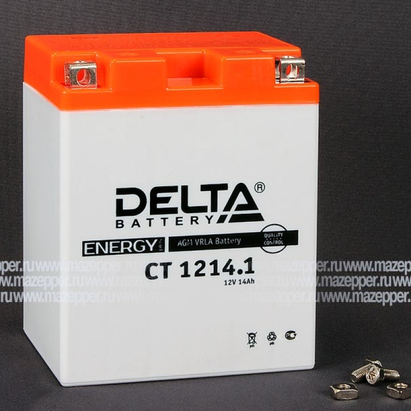 Аккумулятор 12V 14Ah (CT1214.1) "DELTA" (AGM VRLA) 132х89х164 (+  --) Mazepper