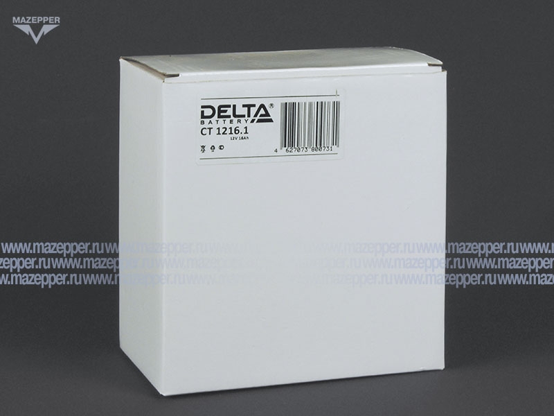 Аккумулятор 12V 16Ah (CT1216.1) "DELTA" (AGM VRLA) 151х88х164 (+  --) Mazepper