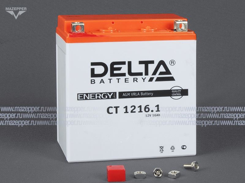 Аккумулятор 12V 16Ah (CT1216.1) "DELTA" (AGM VRLA) 151х88х164 (+  --) Mazepper