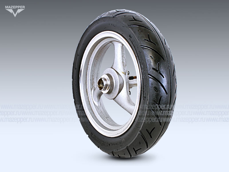 Диск колёсный (скутер) 12" 12х2,50 "Honling" передний (алюминий) дисковый тормоз (с шиной) Mazepper