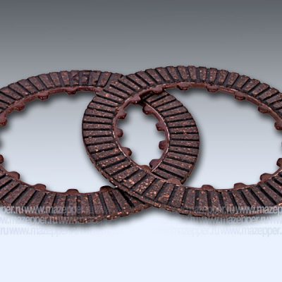 Диск сцепления "Dingo" (дв. 1P39 FMB, 4Т, 50-70 см3) ведомый (ферродо) 2 шт. (Китай) Mazepper