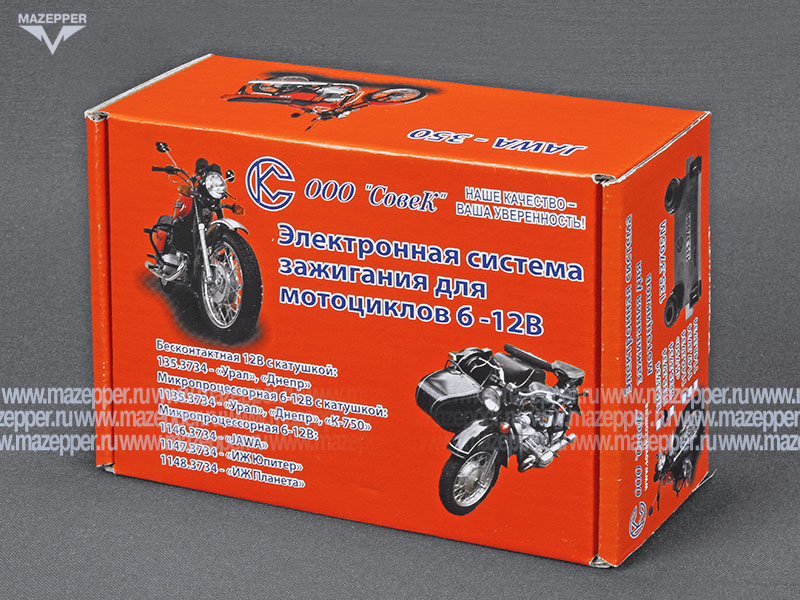 Зажигание электронное "К-750, М-61, М-72" в сб. (СовеК) 6-12v МПБСЗ (катушка 135.3705М) Mazepper