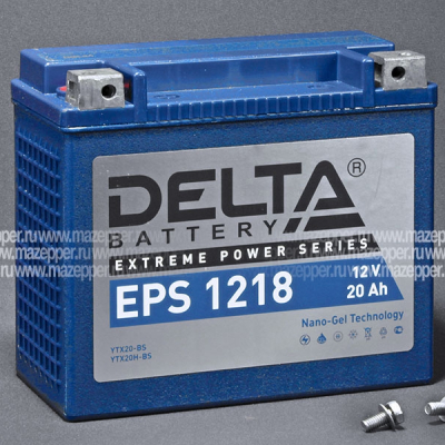 Аккумулятор 12V 18Ah (EPS1218) "DELTA" (NANO-GEL VRLA) 176х87х154 (+  --) Mazepper