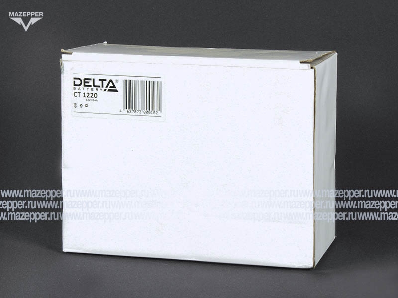 Аккумулятор 12V 20Ah (CT1220) "DELTA" (AGM VRLA) 205х91х159 (--  +) Mazepper