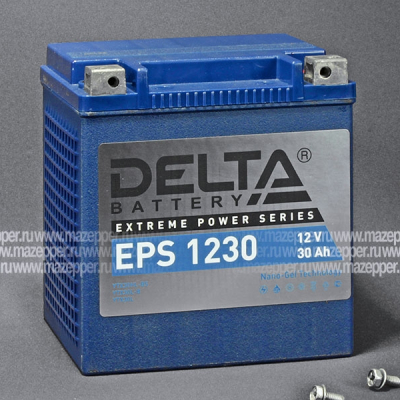 Аккумулятор 12V 30Ah (EPS1230) "DELTA" (NANO-GEL VRLA) 166х130х175 (--  +) Mazepper