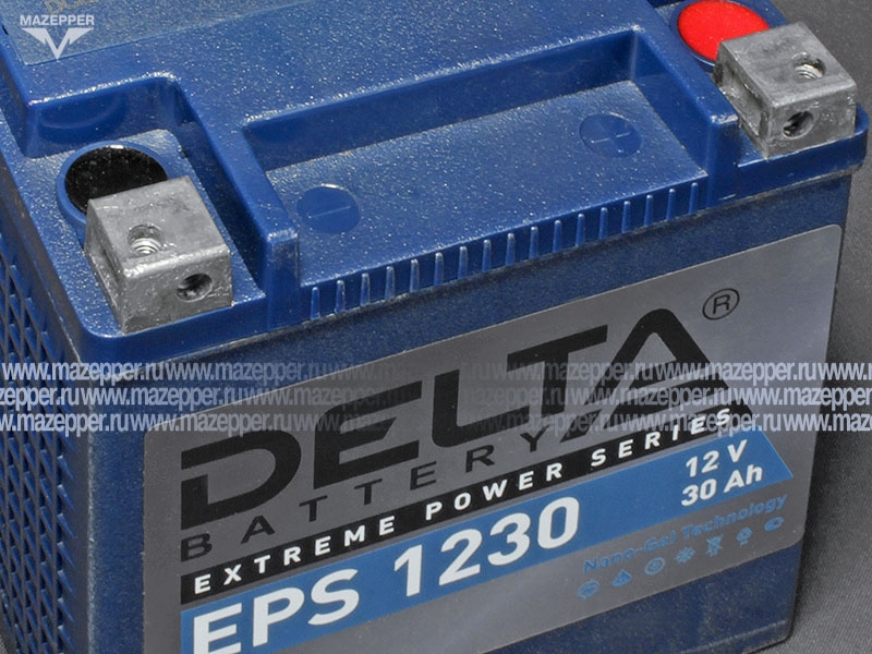 Аккумулятор 12V 30Ah (EPS1230) "DELTA" (NANO-GEL VRLA) 166х130х175 (--  +) Mazepper