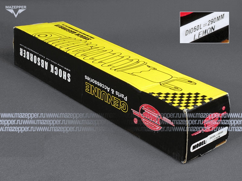Амортизатор "Honda Dio, Tact, Lead" задний (L=290 мм., d10, M8) ТMMP (Lemon) Mazepper