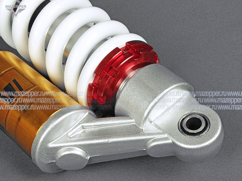 Амортизатор "Pitbike" (L=270 мм., d=10, d=10) 1000 lbs.(моно, подкачка, вынос. рез., рег. жёстк.) Mazepper