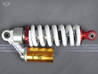 Амортизатор "Pitbike" (L=270 мм., d=10, d=10) 1000 lbs.(моно, подкачка, вынос. рез., рег. жёстк.) Mazepper