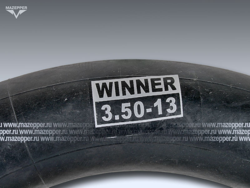 Камера мото 13" 3,50-13 "WINNER" (вентиль JS87) металл, угловой Mazepper