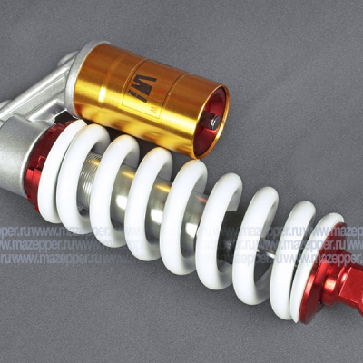 Амортизатор "Pitbike" (L=280 мм., d=10, d=10) 1000 lbs. (моно, подкачка, вынос. рез., рег. жёстк.) Mazepper