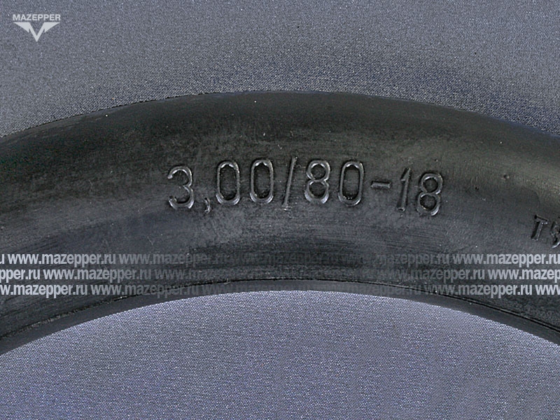 Камера мото 18" 3,00-18 "ПЕТРОШИНА" (вентиль TR13) прямой, обрезиненный Mazepper