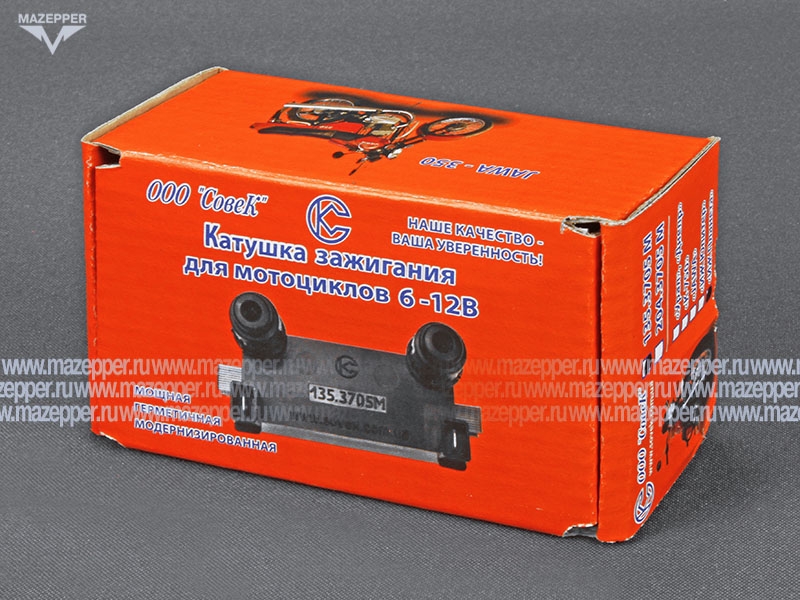 Катушка зажигания "Иж-Планета" 6-12v (СовеК) для МПСЭЗ (с кронштейном) Mazepper