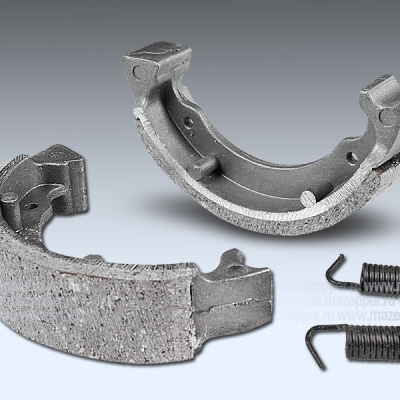 Колодки тормозные бар. тормоза "Honling" (диск 10") 80х18 мм. (2 шт.) Китай Mazepper