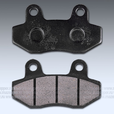 Колодки тормозные диск. тормоза "Honling" QT-6, 7, 8 (дв. 50-150 см3) Китай (2 шт.) h=7,5 мм. Mazepper