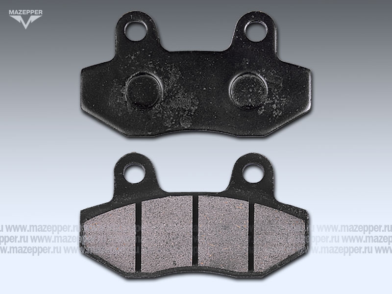 Колодки тормозные диск. тормоза "Honling" QT-6, 7, 8 (дв. 50-150 см3) Китай (2 шт.) h=7,5 мм. Mazepper