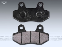 Колодки тормозные диск. тормоза "Honling" QT-6, 7, 8 (дв. 50-150 см3) Китай (2 шт.) h=7,5 мм. Mazepper
