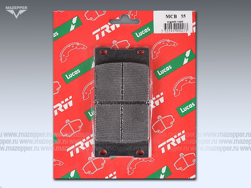 Колодки тормозные диск. тормоза "TRW" MCB  55 (2 шт.) Mazepper