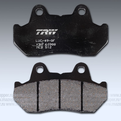 Колодки тормозные диск. тормоза "TRW" MCB 512 (2 шт.) Mazepper