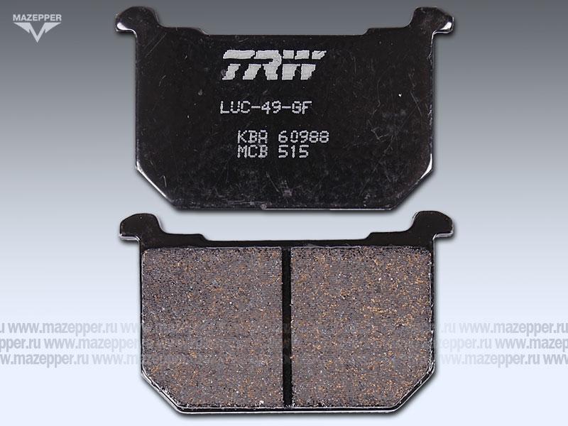 Колодки тормозные диск. тормоза "TRW" MCB 515 (2 шт.) Mazepper