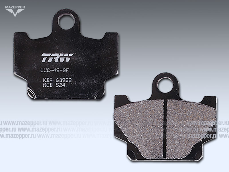 Колодки тормозные диск. тормоза "TRW" MCB 524 (2 шт.) Mazepper
