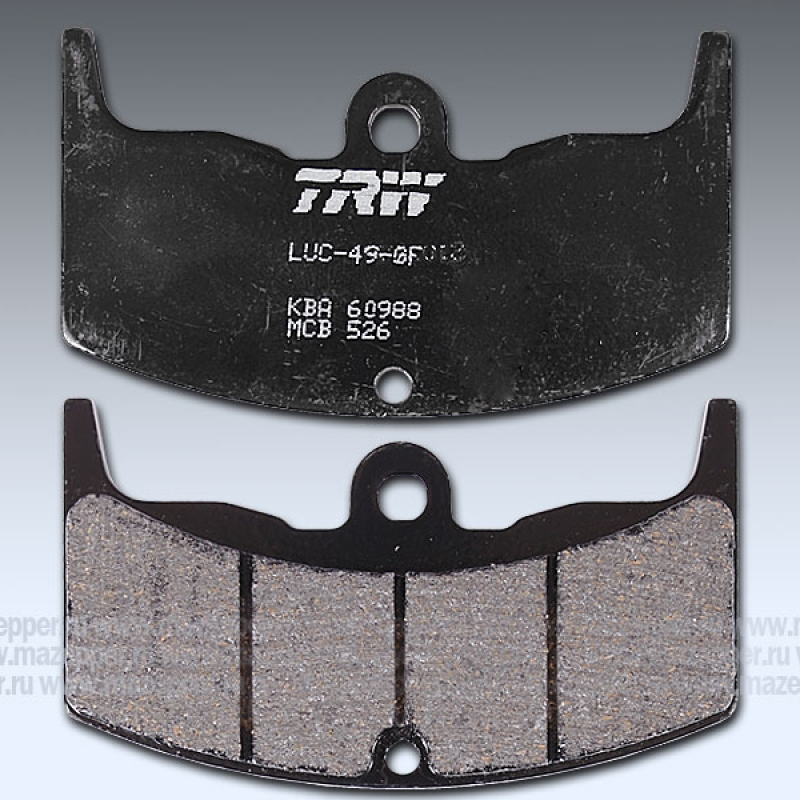 Колодки тормозные диск. тормоза "TRW" MCB 526 (2 шт.) Mazepper