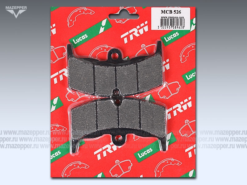 Колодки тормозные диск. тормоза "TRW" MCB 526 (2 шт.) Mazepper
