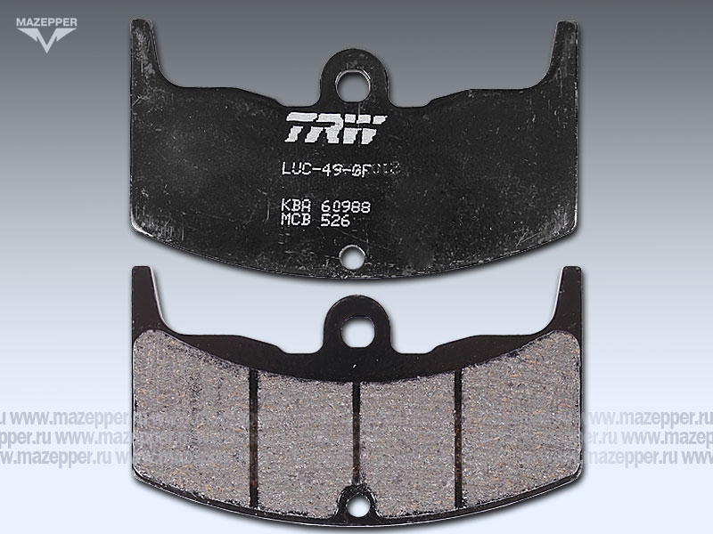 Колодки тормозные диск. тормоза "TRW" MCB 526 (2 шт.) Mazepper