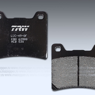 Колодки тормозные диск. тормоза "TRW" MCB 530 (2 шт.) Mazepper