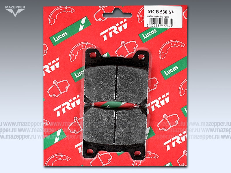 Колодки тормозные диск. тормоза "TRW" MCB 530 SV (2 шт.) Mazepper
