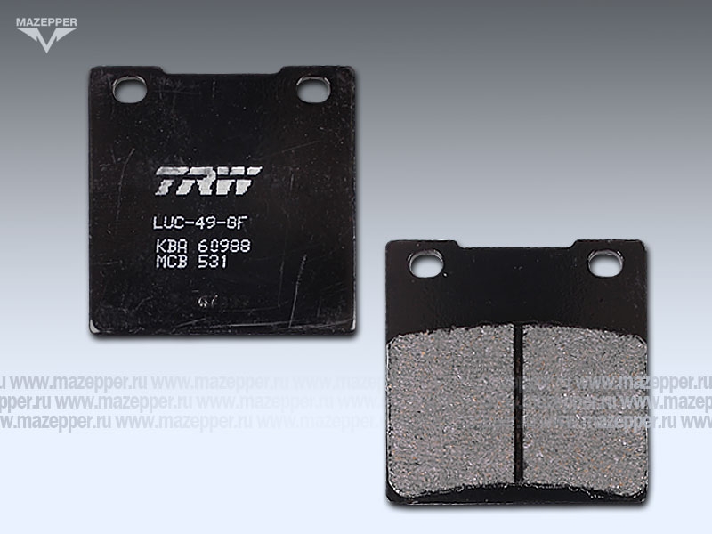 Колодки тормозные диск. тормоза "TRW" MCB 531 (2 шт.) Mazepper