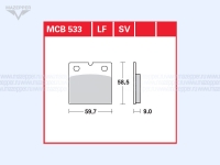 Колодки тормозные диск. тормоза "TRW" MCB 533 SV (2 шт.) Mazepper
