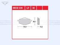 Колодки тормозные диск. тормоза "TRW" MCB 539 SI (2 шт.) Mazepper