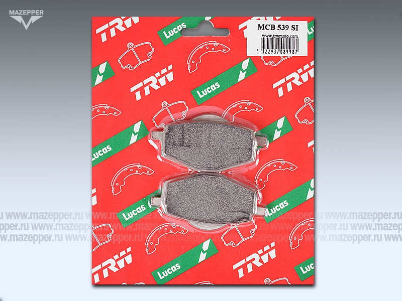 Колодки тормозные диск. тормоза "TRW" MCB 539 SI (2 шт.) Mazepper
