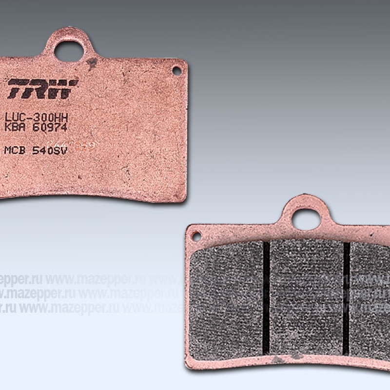 Колодки тормозные диск. тормоза "TRW" MCB 540 SV (2 шт.) Mazepper