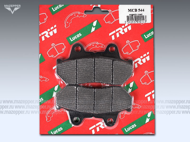 Колодки тормозные диск. тормоза "TRW" MCB 544 (2 шт.) Mazepper