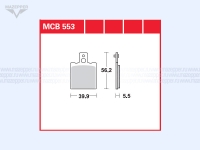 Колодки тормозные диск. тормоза "TRW" MCB 553 (2 шт.) Mazepper