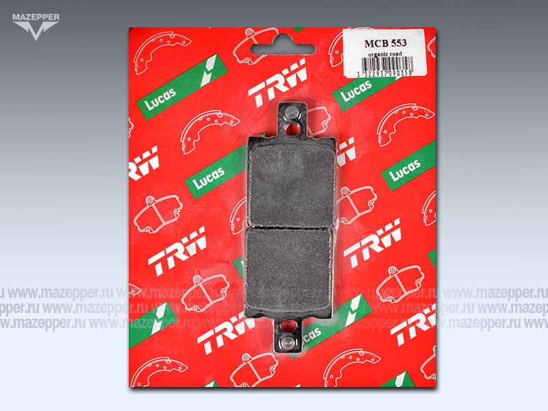 Колодки тормозные диск. тормоза "TRW" MCB 553 (2 шт.) Mazepper