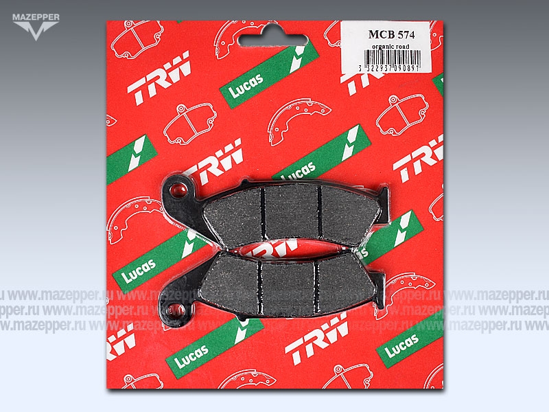 Колодки тормозные диск. тормоза "TRW" MCB 574 (2 шт.) Mazepper