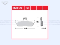 Колодки тормозные диск. тормоза "TRW" MCB 579 (2 шт.) Mazepper