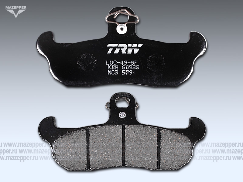 Колодки тормозные диск. тормоза "TRW" MCB 579 (2 шт.) Mazepper