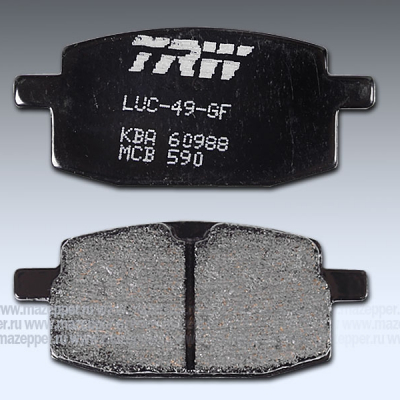 Колодки тормозные диск. тормоза "TRW" MCB 590 (2 шт.) Mazepper