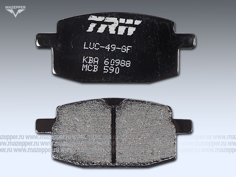 Колодки тормозные диск. тормоза "TRW" MCB 590 (2 шт.) Mazepper