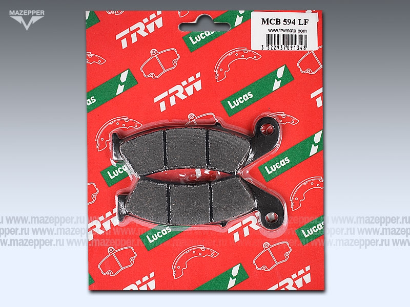 Колодки тормозные диск. тормоза "TRW" MCB 594 LF (2 шт.) Mazepper