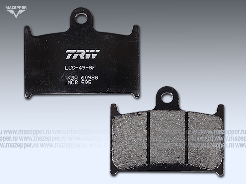 Колодки тормозные диск. тормоза "TRW" MCB 595 (2 шт.) Mazepper